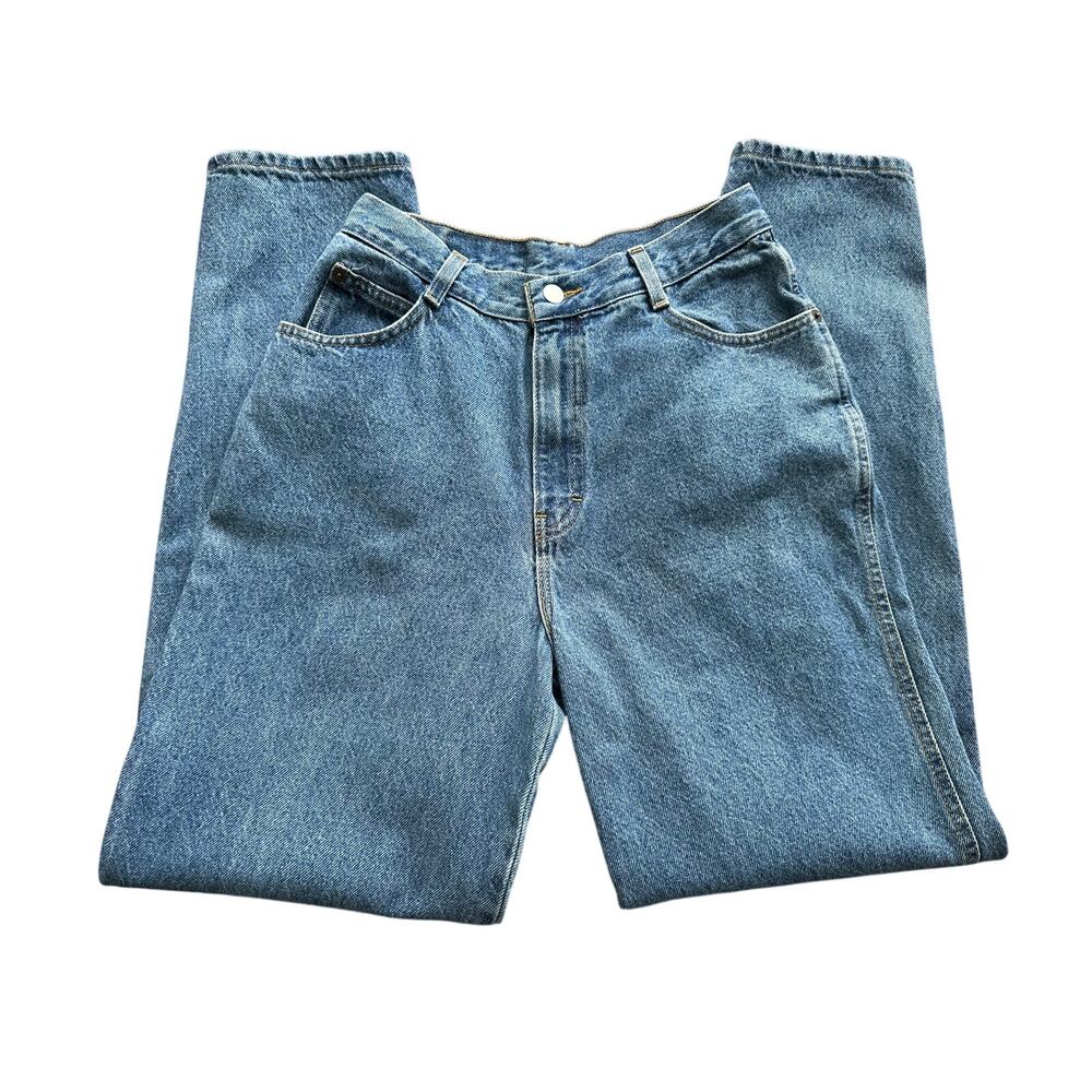 Vintage Gitano High Waisted Mom Jeans Size 10 Tall Fits 25 Waist Blue 80s 90s